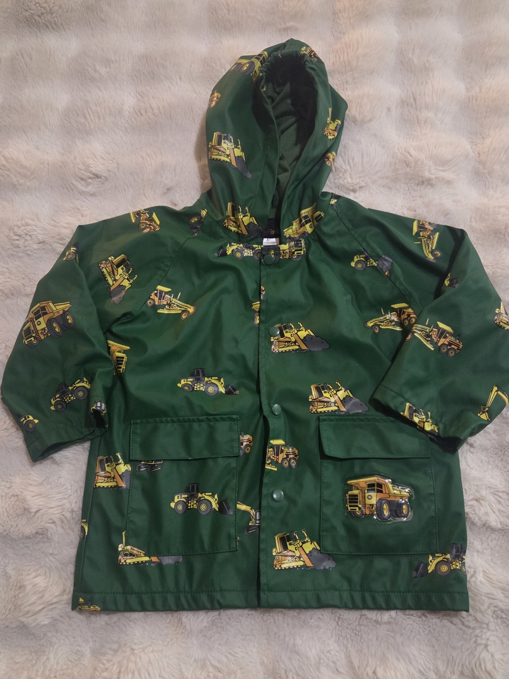 Boys 3T Rain Jacket Tractors